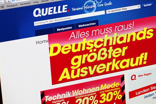 Die Homepage für Deutschlands größten Ausverkauf: Ist er nur ein PR-Gag? Viele Schnäppchen sollen gar keine sein.