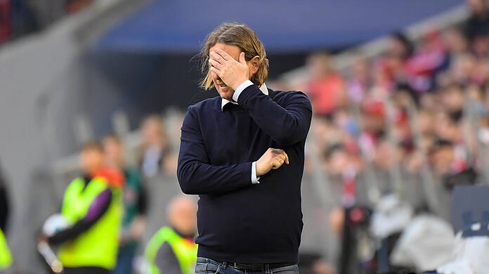 Bitter: Mainz-Trainer Bo Henriksen musste in der Allianz Arena seine höchste Niederlage als Trainer einstecken.