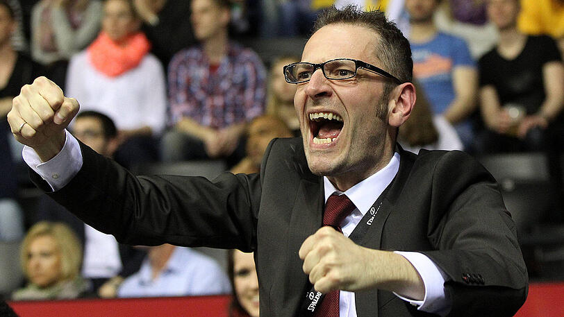 So jubelte Daniele Baiesi mit den Brose Baskets Bamberg.