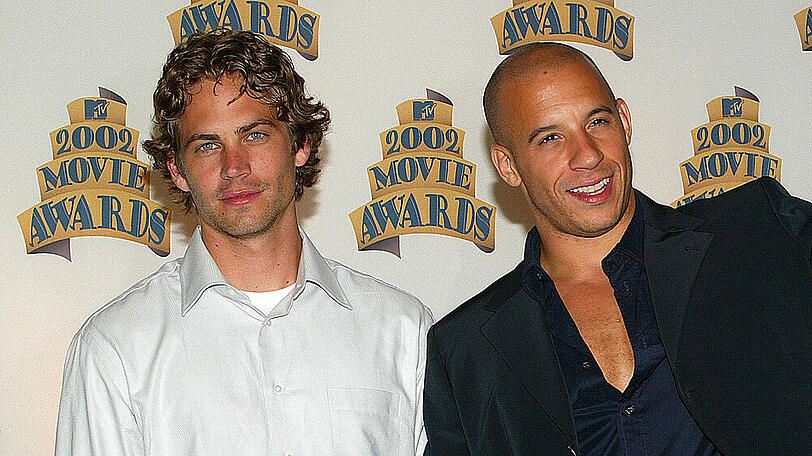 Paul Walker (l.) und Vin Diesel im Jahr 2002 bei den MTV Movie Awards