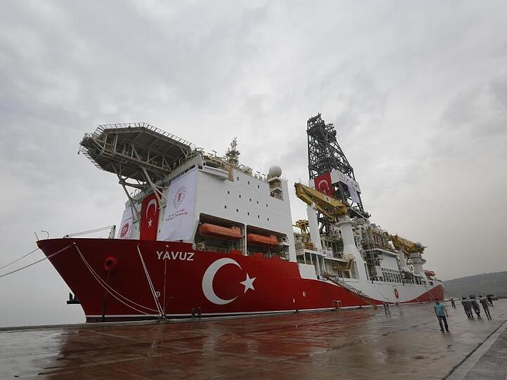 Das türkische Bohrschiff "Yavuz". Der Gasstreit mit Zypern im Mittelmeer führte zuletzt zu einer Kürzung der EU-Beitrittshilfen.