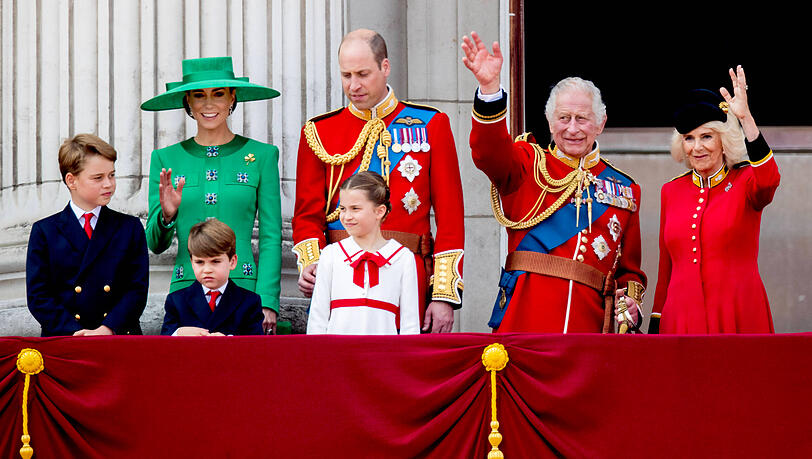 "Trooping the Colour": Auch 2025 wird die britische Königsfamilie auf dem Balkon vom Buckingham Palast erwartet.