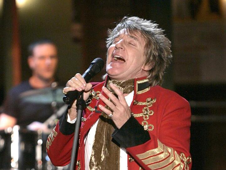 Rod Stewart im Jahr 2006 in der ZDF-Unterhaltungsshow "Wetten, dass..?".