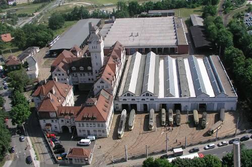 In den drei großen Komplexen des Straßenbahn-Depots soll SÖR einziehen.