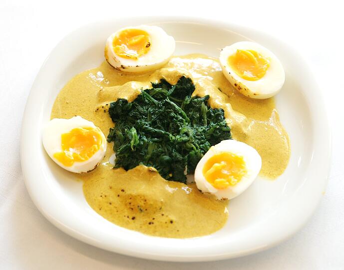 Gratinierte Curry-Eier