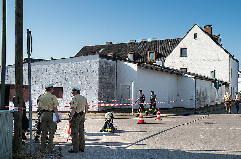 Brandanschlag auf ein Asylbewerberheim in Reichertshofen - Bilder vom Tatort.