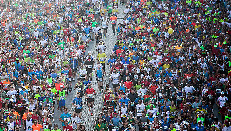 In Berlin sind die Marathonläufer unterwegs. In Berlin sind die Marathonläufer unterwegs.