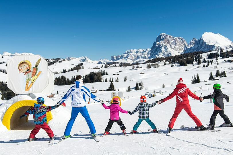 Das Skiparadies Seiser Alm ist ein Spaß für Groß und Klein