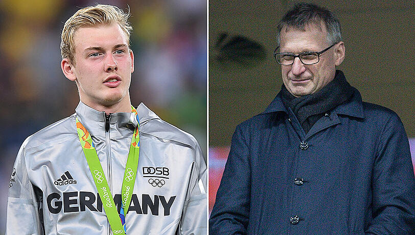 Julian Brandt (links) und Michael Reschke kennen sich aus gemeinsamen Zeiten bei Bayer Leverkusen. Julian Brandt (links) und Michael Reschke kennen sich aus gemeinsamen Zeiten bei Bayer Leverkusen.