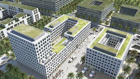 Das Forum am Hirschgarten, das Ende 2013 fertiggestellt sein soll.