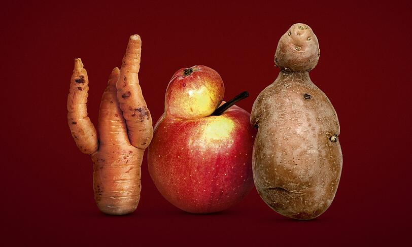 "Die etwas anderen": Kaufland verkauft testweise Obst und Gemüse mit optischen Mängeln.