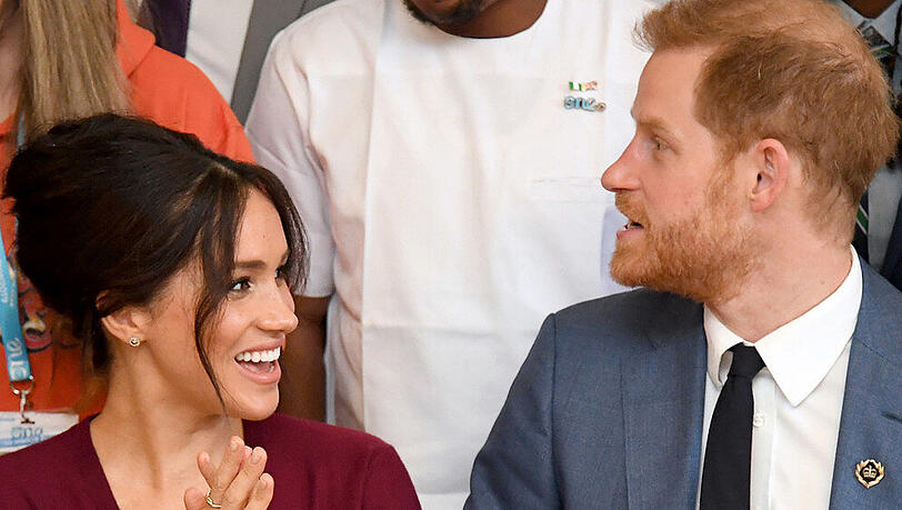 Prinz Harry und Herzogin Meghan bei einem Auftritt in Windsor. Prinz Harry und Herzogin Meghan bei einem Auftritt in Windsor.