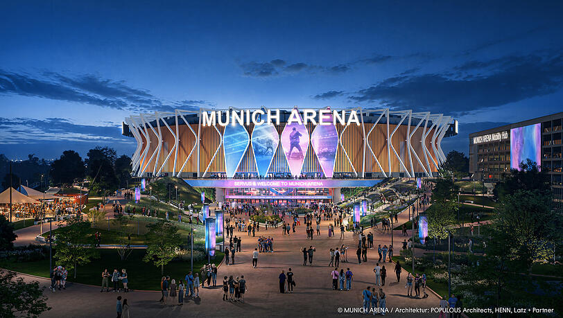 So soll die neue Munich Arena, die sich allerdings in Freising befindet, aussehen. 20.000 Besucher sollen hier Konzerte hören. So soll die neue Munich Arena, die sich allerdings in Freising befindet, aussehen. 20.000 Besucher sollen hier Konzerte hören.