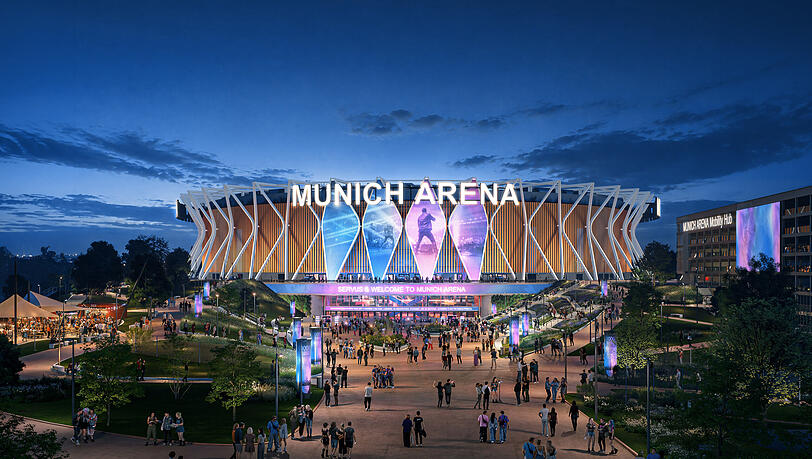 So soll die neue Munich Arena, die sich allerdings in Freising befindet, aussehen. 20.000 Besucher sollen hier Konzerte h&ouml;ren.
