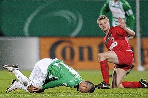 Hier noch im Augsburg-Trikot: Stephan Hain (r.).