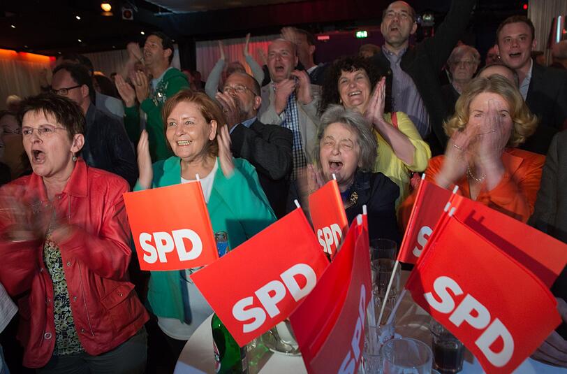 Jubel bei den SPD-Anhängern.