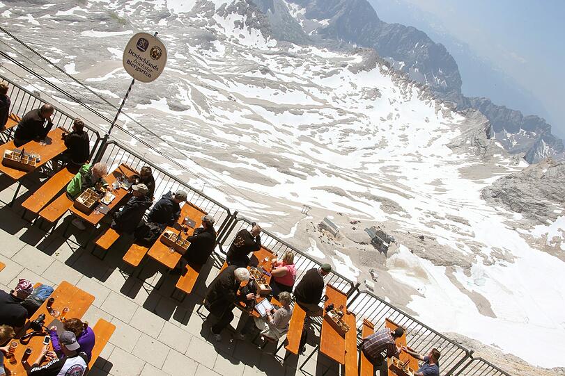 Sommerwetter auf der Zugspitze- die Bilder