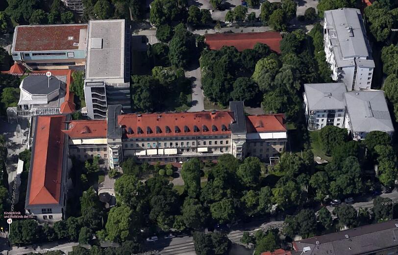 Ein Teil des Schwabinger Klinikums von oben.