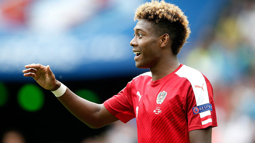 Fehlt nur noch die Binde am Arm: David Alaba im Trikot der österreichischen Nationalmannschaft.