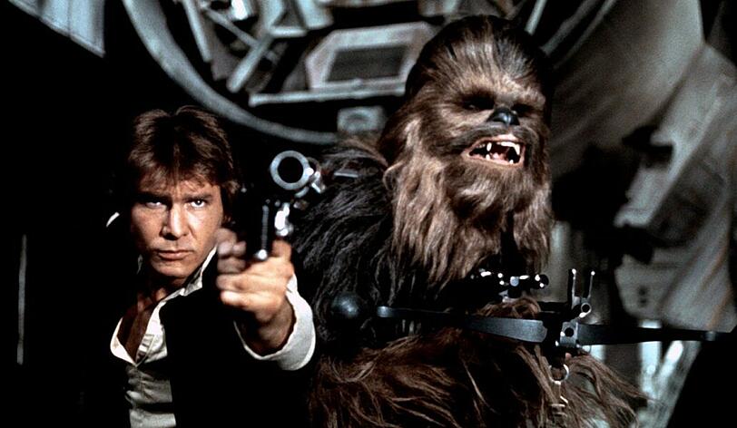 In der Original-"Star Wars"-Trilogie spielte Harrison Ford den Weltraumschmuggler Han Solo.