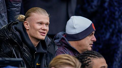 Weiter zum Zuschauen gezwungen: Erling Haaland (l) von Manchester City.