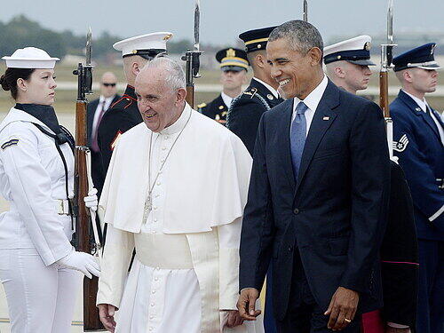 Zum ersten Mal besucht Papst Franziskus die USA und wird auch die erste Heiligsprechung auf amerikanischem Boden durchführen.