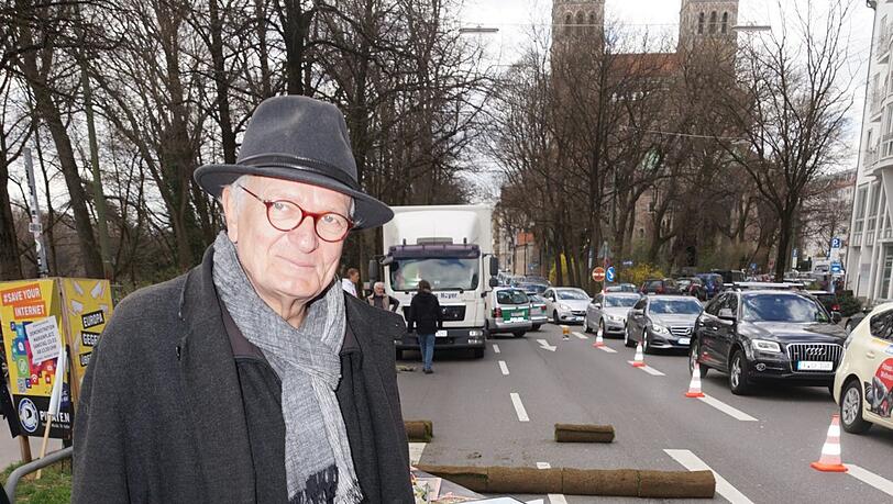 Wolfgang Czisch mit Münsteraner Finn: Der Vater der Isarrenaturierung will einen autofreien Isar-Boulevard. Wolfgang Czisch mit Münsteraner Finn: Der Vater der Isarrenaturierung will einen autofreien Isar-Boulevard.