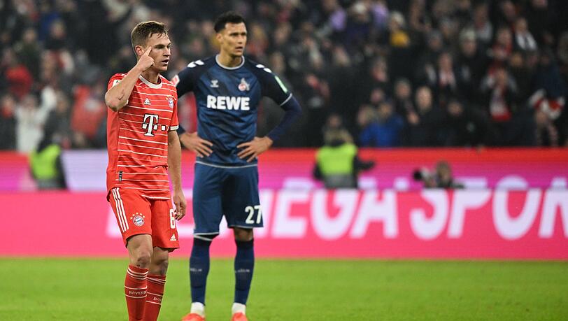 Der FC Bayern München kam durch Joshua Kimmich (l) zu einem spätem Punktgewinn.