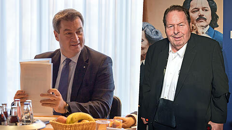 Attackiert Bayerns Ministerpräsidenten Markus Söder (CSU, l.) in seinem neuesten Video: Ottfried Fischer.