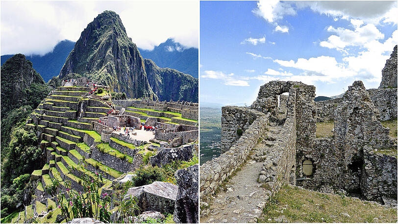 Statt zur Inka-Stadt Machu Picchu geht es in die Ruinenstadt Mystras.