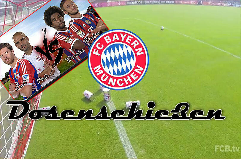 Der FC Bayern spielt wieder Dosenschießen - wer gewinnt beim Duell Xabi/Pep gegen Dante/Rafinha?