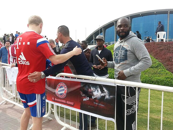 Bilder vom FC Bayern aus dem Trainingslager in Doha.