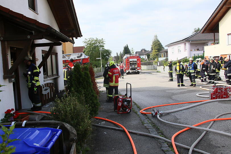 Das Haus in Garching wurde durch die Explosion stark beschädigt - der Schaden beträgt rund 100.000 Euro.