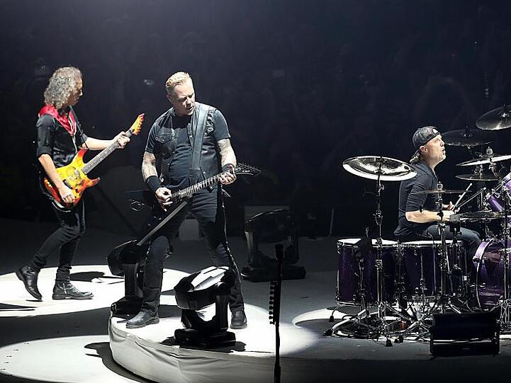 Die amerikanische Rockband Metallica. Foto: Oliver Berg/Archivbild