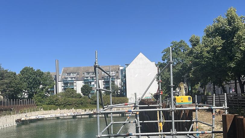 Am Sendlinger Loch wird wieder gearbeitet.