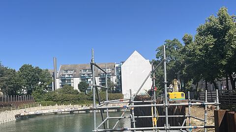 Am Sendlinger Loch wird wieder gearbeitet.