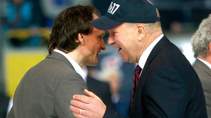 Erfolgstrainer unter sich: Pavel Gross (l.) und Don Jackson.