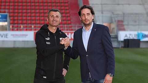 Ähnliche Ausgangslage, neuer Klub: Ex-1860-Trainer Michael Köllner (l.) und Ex-Löwe Ivica Grlic wollen den FC Ingolstadt aus dem Drittliga-Keller in die Zweite Liga führen