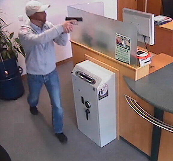 Der Bankräuber im April 2017 in Hattenhofen.