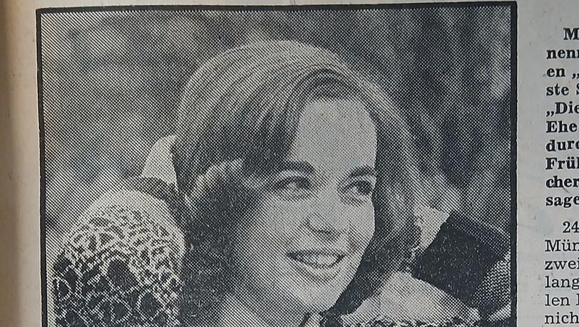 Hält die Münchner Männer für ehescheu und heiratsmüde: So stand es am 3. Januar 1975, heute vor 50 Jahren, in der Abendzeitung unter diesem Foto von AZ-Leserin Sylva Bezen (24).