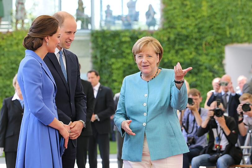 Die britischen Royals bei der Ankunft in Berlin