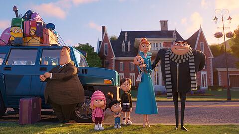 Familienbild mit Minion.