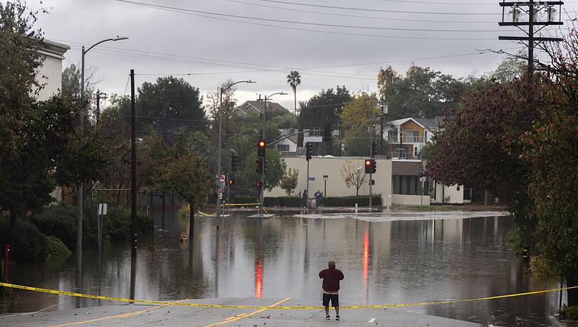 Schwere Unwetter sorgen im S&uuml;den Kaliforniens f&uuml;r &Uuml;berschwemmungen.