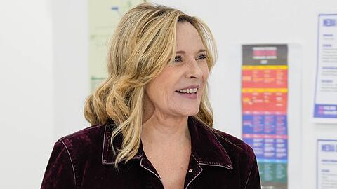 Kim Cattrall auf der Bühne in Lissabon.