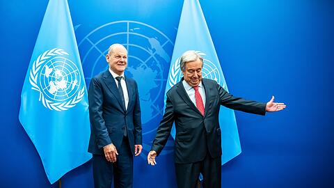Scholz und Guterres sind beim UN-Zukunftsgipfel zwei der Hauptakteure.