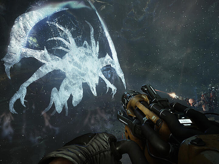Hier legen sich die "Evolve"-Jäger mit einem Wraith-Monster an
