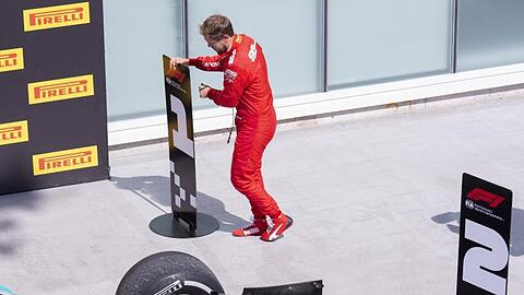 Sichtlich bedient nach dem Rennen in Montréal: Sebastian Vettel.
