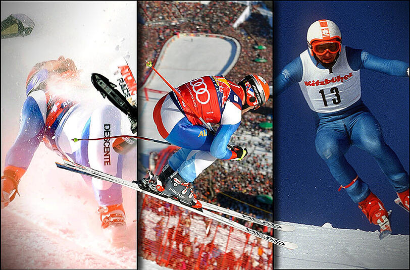 Stürze, Rekorde, Triumphe: Die Hahnenkamm-Abfahrt wird 75 Jahre alt.