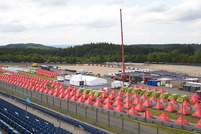 Aufbau von Rock am Ring