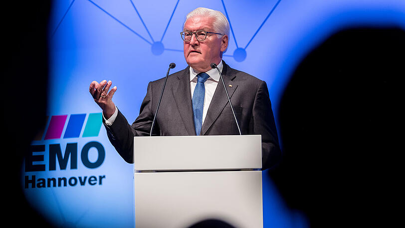 Bundespräsident Frank-Walter Steinmeier eröffnete am Montag die Werkzeugmaschinenmesse EMO in Hannover.